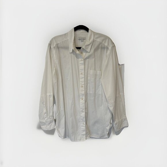 Free Assembly White Long Sleeve Button Down Shirt Relaxed Fit XL - Picture 1 of 8